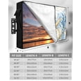 thumbnail image 7 of Outdoor TV Cover 60 to 65 Inch Weatherproof, Blue Coastal Ocean Beach Themedl Waterproof TV Screen Protector for Outside Decor with Zipper and Pocket 58"L x 37"H , Starfish Shell Coral, 7 of 7