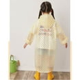 thumbnail image 3 of Cnbwig Rain Jacket Girls/Boys Dot Printed Raincoats Transparent Windbreak Rain Ponchos with Hood Water Proof Loose Button Down with Pockets Cute Coats Outdoor Activity Jacket B Yellow 4-10 T, 3 of 4