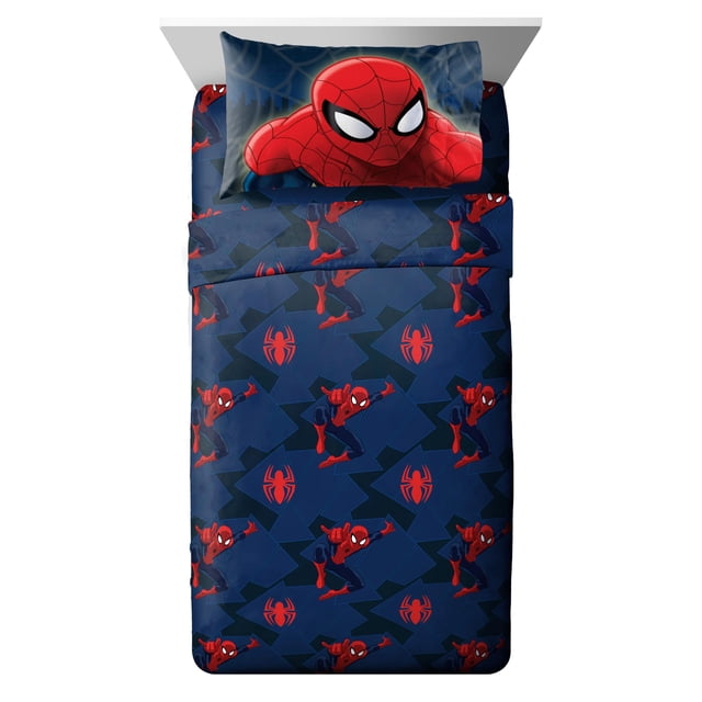 Juego de sábanas Jay Franco Kids ultrasuaves Spiderman Blue Full