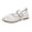 Silver, variant on Gyujnb Girls Breathable Mesh Mary Jane Shoes, Soft Sole Closed Toe Footwear for Toddler and Little Girls (Toddler/Little Girls),11-11.5 Years