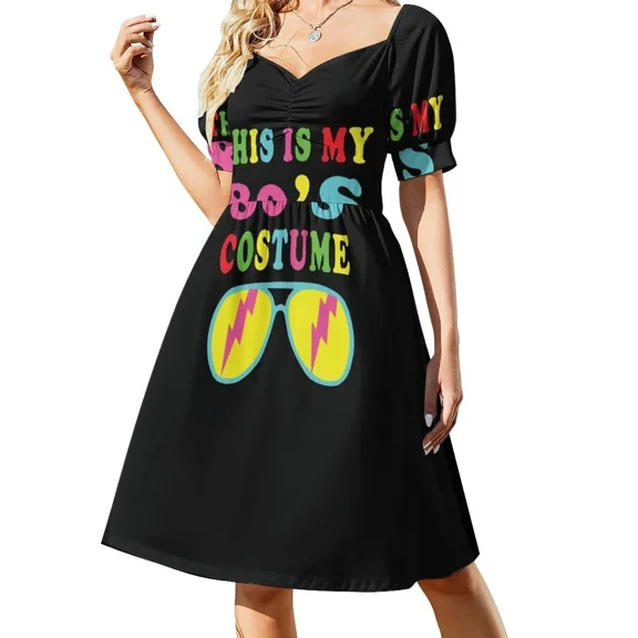 This Is My 80s Costume Halloween 1980 Costume Sleeveless Dress luxury woman party dress Dress
