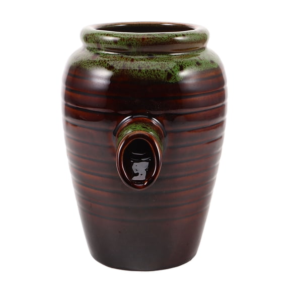 TABLZONE Traditional Style Ceramic Jar Water Fountain with Circulating Spray for Indoor Tabletops