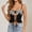 A165 Black, variant on Faux Leather Corset Top Women Strapless Lace Bustier Studded Criss Cross Boned Crop Top Gothic Pirate Biker Cyberpunk Halloween Costume Cosplay Edgy Clubwear