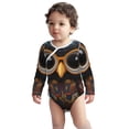 thumbnail image 2 of Xecao Quirky Owl With Glasses Print Baby unisex-baby Cotton Long-sleeve Bodysuits-3 Months, 2 of 6
