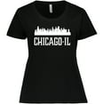 thumbnail image 3 of Inktastic Chicago Illinois Skyline IL Cities Women's Plus Size T-Shirt, 3 of 5