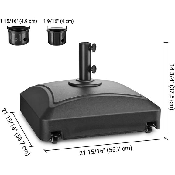 Outdoor Umbrella Weight with Wheels 88-143 lbs
