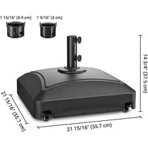 Outdoor Umbrella Weight with Wheels 88-143 lbs