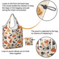 thumbnail image 4 of 5 Pack Foldable Shopping Bag,Halloween Pumpkin Spider Bat Pattern Reusable Grocery Bags with Pockets,Large Reusable Tote Bags with Handles Waterproof & Lightweight, 4 of 6