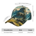 thumbnail image 2 of Salouo Valley River Dinosaur Print Unisex Sports Hat, Adjustable Golf Dad Hat Outdoor Cap Mountain Dad Hat Adjustable Fit Baseball Cap for Men and Women, 2 of 6