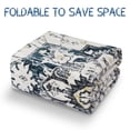 thumbnail image 5 of GlowSol 2'x6' Washable Boho Runner Rug Vintage Floral Distressed Runners with Non-Slip Backing Bedsides Low Pile Carpet for Laundry Room, Blue, 5 of 5