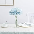 thumbnail image 4 of Hydrangea Artificial Flowers with Stems 12pcs Silk Blue Flower Heads for Office Home Party Wedding Centerpiece Decoration Bouquets DIY Floral Decor (Sky Blue), 4 of 5