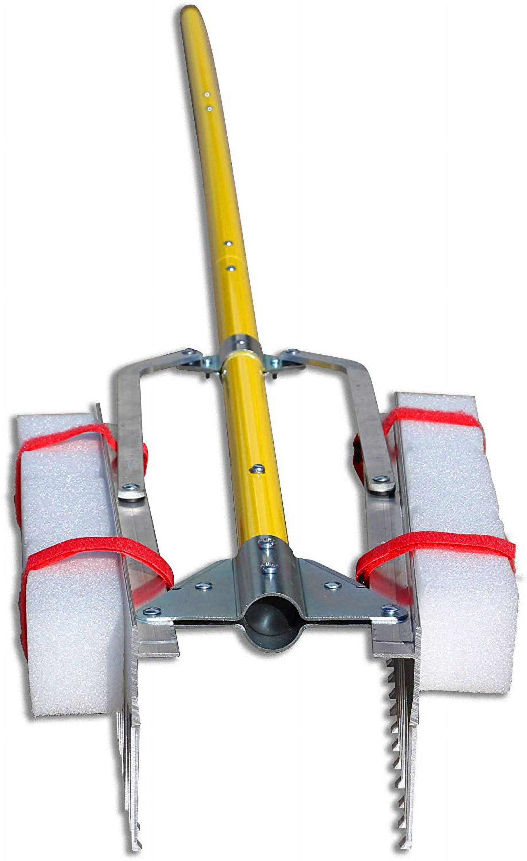 Jenlis Razer Rake Heavy Duty Collapsible Aluminum Pond & Lake Rake for Removal of Weeds, Leaves, & Floating Scum, Shoreline & Beach Landscaping Tool