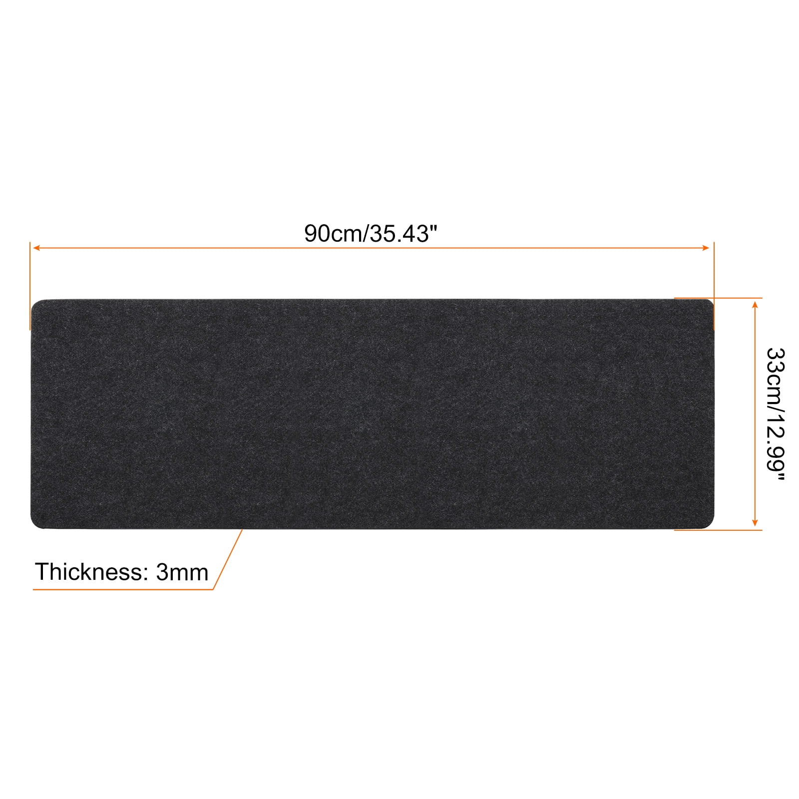 Unique Bargains Desk Mat Protector, Felt Dual Side Mouse Pad Writing Dark Gray 33x90
