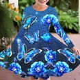 thumbnail image 1 of LOVZFMLL Robe d'Été à Manches Courtes Col Rond Couleur Unie pour Filles, 1 of 2