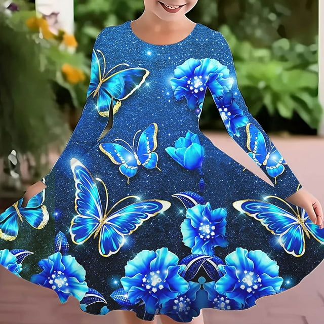 LOVZFMLL Robe d'Été à Manches Courtes Col Rond Couleur Unie pour Filles