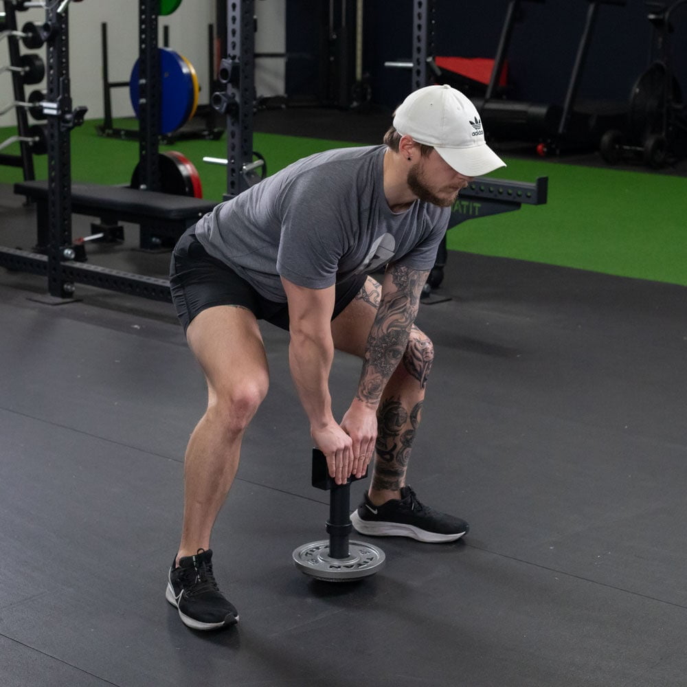 Titan Fitness Plate-Loaded Leverage Block Fits Olympic-Sized Weight Plates, Strongman Grip Strength Training, Pinch Training, Perform Curl Movements, Static Pinch Training, Swinging Motions