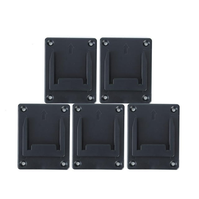 Likrtyny Portaherramientas 5 Uds para Estante Máquina Batería Litio 18V Bosch/Makita (negro)