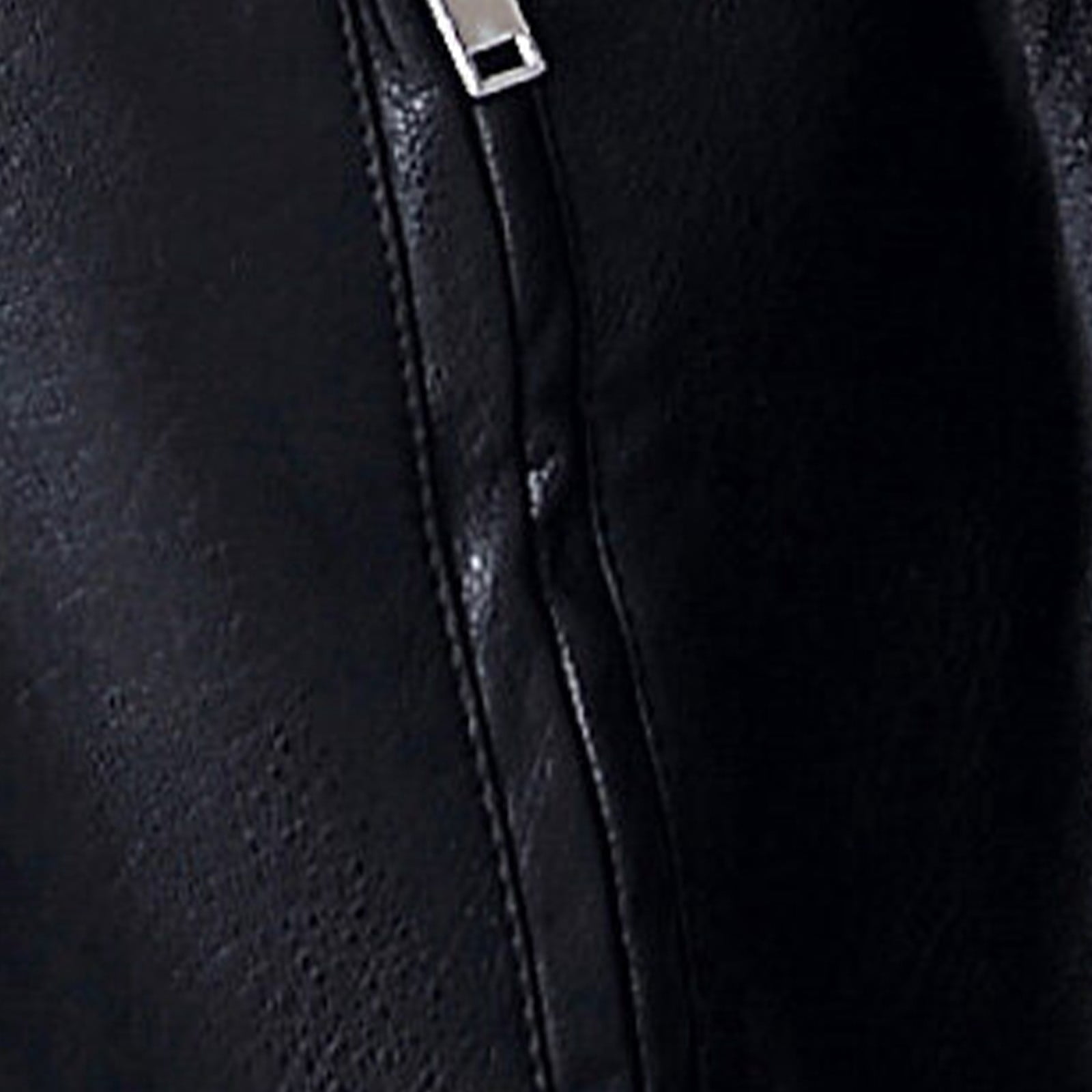 Brown Leather Jacket Men Fashion Fleece Turn-Down Collar Jacket Moto Biker Coat Retro Bomber Faux Leather Outerwear