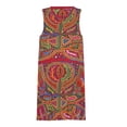 thumbnail image 3 of Mola de Panama Flower Spring Summer Dresses for Women Fashion T-shirt Dress Casual Sleeveless Loose Sundress with Pockets, 3 of 5