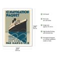 thumbnail image 2 of Morocco Senegal Levant and Black Sea By Marseilles - Compagnie de Navigation Paquet - Vintage Ocean Liner Travel Poster by Max Ponty c.1930s - Fine Art Matte Paper Print (Unframed) 20x26in, 2 of 4