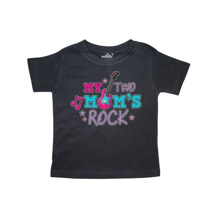 

Inktastic My Two Moms Rock with Guitar Gift Toddler Toddler Girl T-Shirt