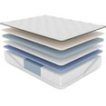 thumbnail image 3 of Queen Mattress With Cool Latex , 14.5" Medium Feel, White , 80.25x59.96x14.78 In, 118 Lb Sleeping Mattress, Medium, 59.96x80.25x14.78 119.63, 3 of 3