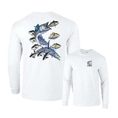 Wahoo Shorts - Wahoo Fish Albacore Yellowfin Fishing Long Sleeve T-Shirt