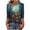 Green, variant on qucoqpe Womens Summer Tops Fashion Casual Bohemian Printed Crew Neck 3/4 Sleeve Tunic Blouses Loose Dressy Business Shirts