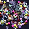 thumbnail image 5 of 120 Pcs Acrylic Assorted Beads Mix Color Flower Heart Butterfly Candy Beads Pastel Beads Candy Color Plastic Beads Cute Round Beads Bulk for Bracelets Jewelry Making Necklaces DIY Crafts, 5 of 5