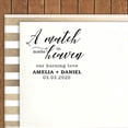 thumbnail image 2 of Printtoo Personalized&nbsp;Round Blue Self Inking Wedding Favor Stamp Custom A Perfect Match Made In Heaven Heavy Duty Rubber Stamper-45 mm, 2 of 6