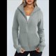 thumbnail image 4 of Sudaderas con Capucha y Cremallera para Mujer, Chaquetas de Forro , Sudaderas de Gran Tamaño, Conjuntos de Moda de Otoño, Suéteres, Ropa de Invierno. Judías S, 4 of 10