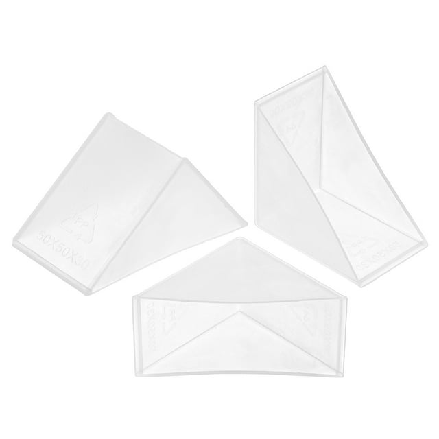 Lot de 20 Protecteurs d'Angle 30x67mm en Plastique pour Coins Droits, Blanc