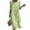 Green, variant on Women's Floral Embroidered Casual Midi Dress Three Quarter Sleeve Round Neck Soft Breathable Loose Fit Bohemian Smock Pull on Plus Size Summer Vacation Dress