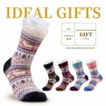 thumbnail image 3 of 5 Pairs Fuzzy Socks For Women Soft Cozy Fluffy Casual Thick Plush Comfy Sleep  Warm Winter Socks Gifts for Women, 3 of 6