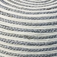thumbnail image 4 of LR Home Savanna Round Grey/White Striped Indoor Pouf Ottoman, 20" H x 14" W, 4 of 5