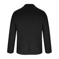 thumbnail image 4 of Clearance Sale! Coats for Men Fashion Men's Striped Solid Color Long Sleeved Spring and Autumn Suit Top Coat Fashionable Trend Casual and Comfortable Black S, 4 of 5