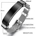 thumbnail image 4 of Pulsera de acero inoxidable para hombre con correa de malla moderna y diseño curvo., 4 of 4