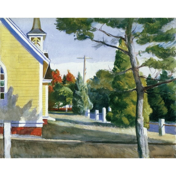 Ed Hopper- Church In Eastham - CANVAS OR PRINT WALL ART