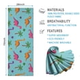 thumbnail image 2 of Light Blue Dinosaur Palm Pattern Hot Yoga Mat Towel Non Slip for Hot Yoga - Quick-Drying Yoga Mat Cover with 4 Corner Pockets with Travel Bag - Hot Yoga Towel Non Slip 70"x26", 2 of 6