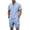 Light Blue, variant on SOOMLON Mens 2 Piece Short Sets Big and Tall Henley Linen T Shirts Side Tie Jogger Shorts Summer Beach Outfits Sets