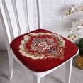 thumbnail image 1 of Xiao Hua Cojín para Silla de Comedor Estilo Farmhouse en Forma de U - Juego de 2 Piezas, Cojín Floral Vintage, Cierre Oculto, Cojín para Silla de Cocina y Oficina, 18.9 X 17.72 Inches, Red-A05, 1 of 4