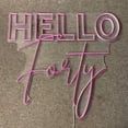 thumbnail image 4 of Glowneon Hello Forty Neon Sign, Birthday Long-lasting Wall Decor, 4 of 4