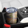 thumbnail image 4 of Camo Tumbler with Lid and Straw 20 oz Travel Camo Print Cup Stainless Steel Vacuum Insulated Coffee Mug Gift for Women and Men, 4 of 5