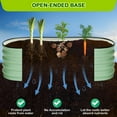 thumbnail image 4 of BeesClover Oval Metal Raised Garden Beds, Set of 2 Outdoor Planter Boxes with Open Base, Tool-Free Assembly, 4 of 9