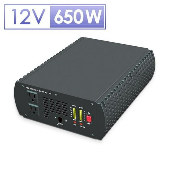 650W 12V Pure Sine Wave Inverter with Bluetooth Remote Control