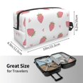 thumbnail image 3 of Uemuo Hand Drawn Strawberry Pattern Portable Toiletry Bags with Handle, Waterproof travel Make up Bags for Women, Large Capacity Travel Cosmetic Bags, 3 of 9