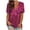 Red, variant on Homenesgenics Womens Tops Plus Size Cool Women's Summer V-Neck Printing Short Sleeve Lapel Shirt Womens Clothes under $8