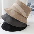 thumbnail image 3 of CoCopeaunts Unisex Casual Bucket Hats Foldable Splicing Fisherman Hat Autumn Winter Windproof Basin Caps Simple Casual All-Match, 3 of 8