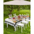 thumbnail image 2 of Fall Tablecloth with Umbrella Hole and Zipper Pumpkin Squirrel Round Outdoor Tablecloths 54 Inch Table Cloths Leaves Bird Black Buffalo Plaid Thanksgiving Patio Table Cloth Cover for Holiday Party, 2 of 5