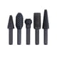 thumbnail image 5 of Kenally 5 uds., limas rotativas para manualidades, vástago de 1/4 de alta calidad, escofina rotativa, brocas de madera, herramienta manual para pulir negro 53-61 mm 2piezas Kenally CBP061468, 5 of 6